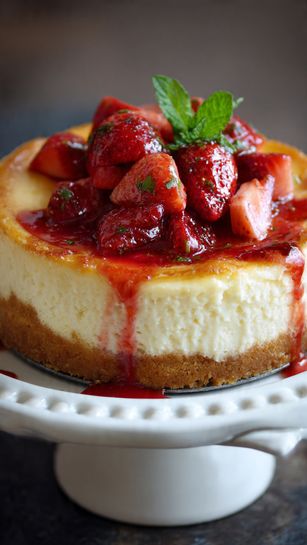 Homemade Strawberry Shortcake Cheesecake