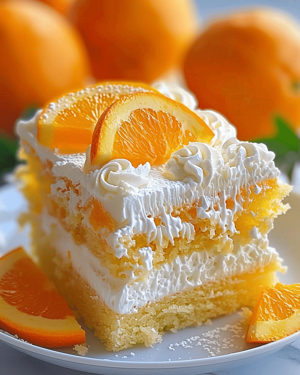 Orange Crush Poke Cake