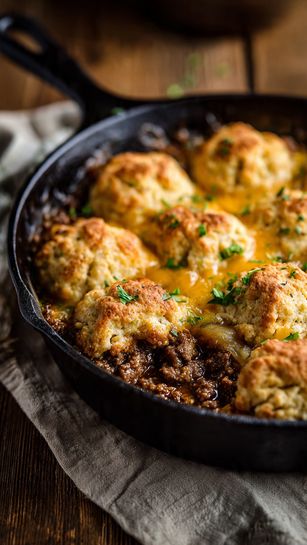 Cheddar Bay Ground Beef Cobbler
