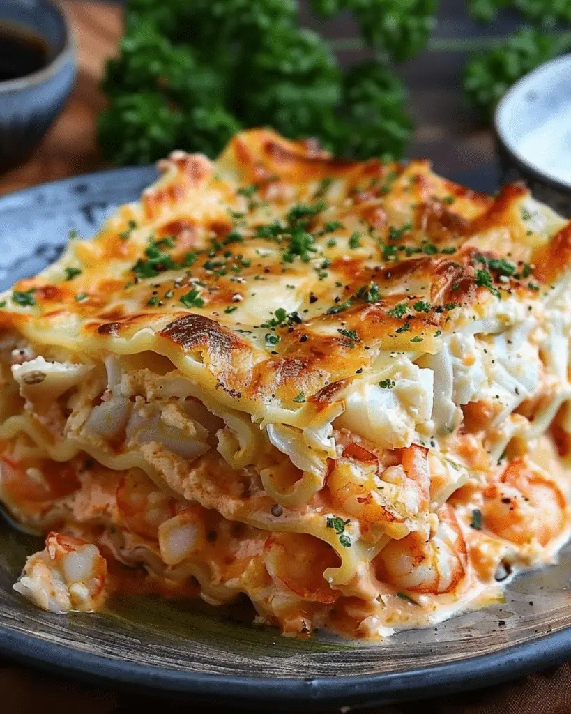 Lobster & Crab Stuffed Lasagna Rolls