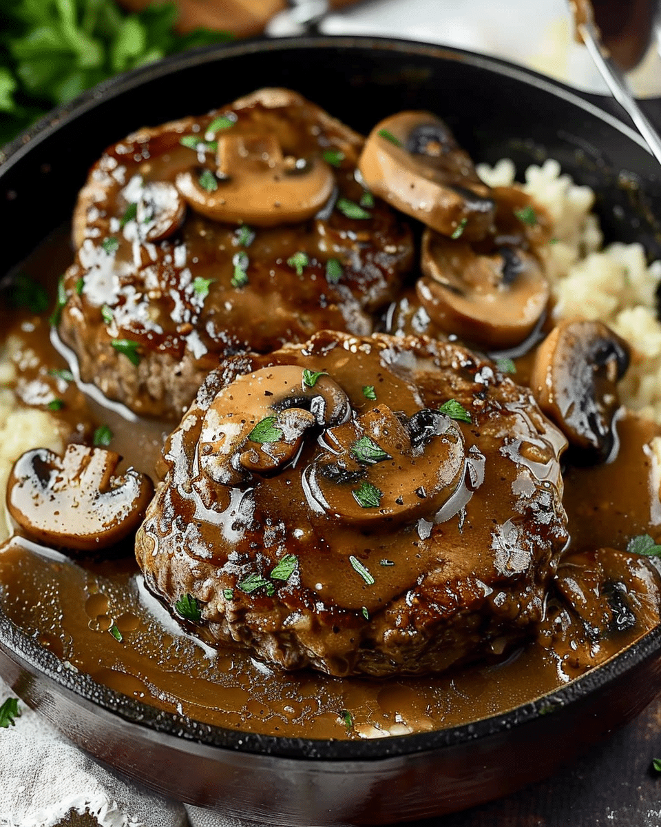 Savory Salisbury Steak with Mushroom Gravy