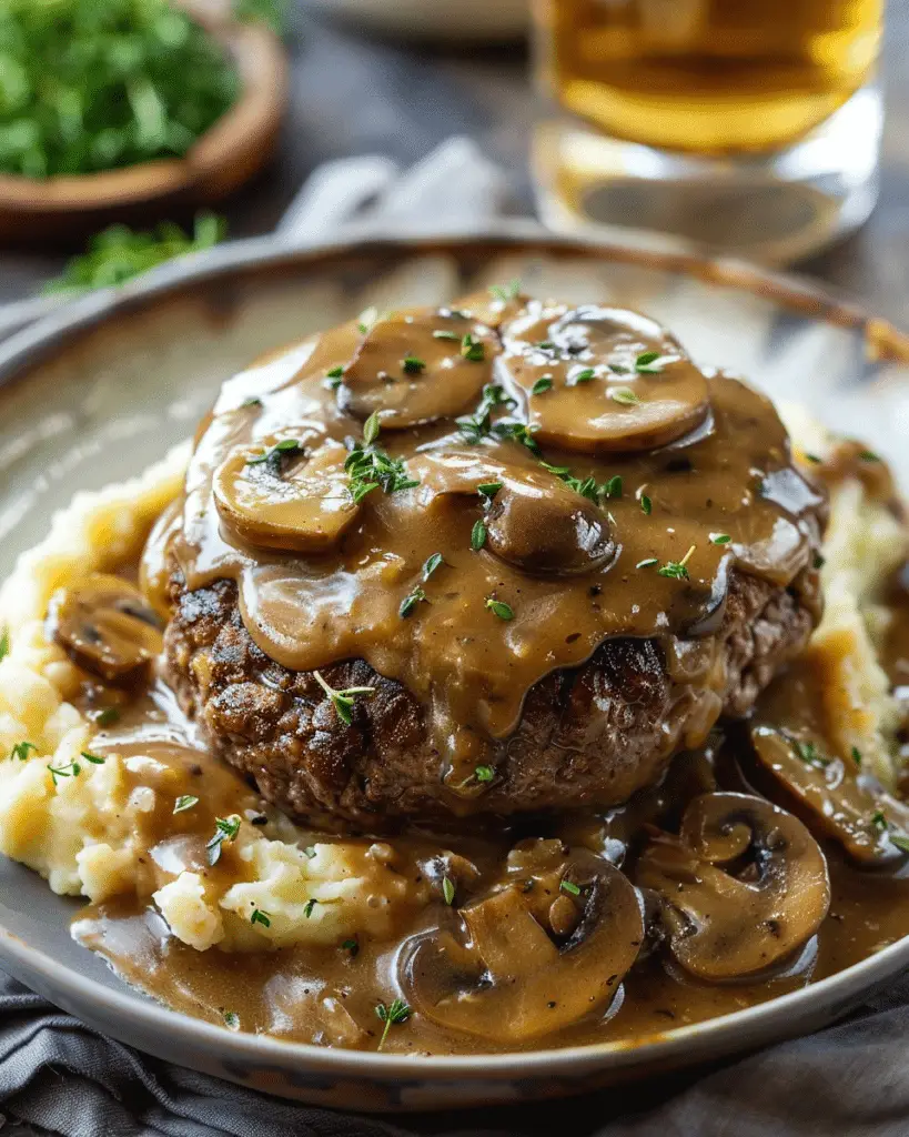 Savory Salisbury Steak with Mushroom Gravy