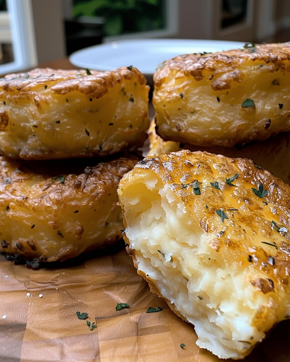 Cheesy Herb Mashed Potato Puffs