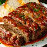 Classic Glazed Meatloaf with Cheesy Garlic Bread