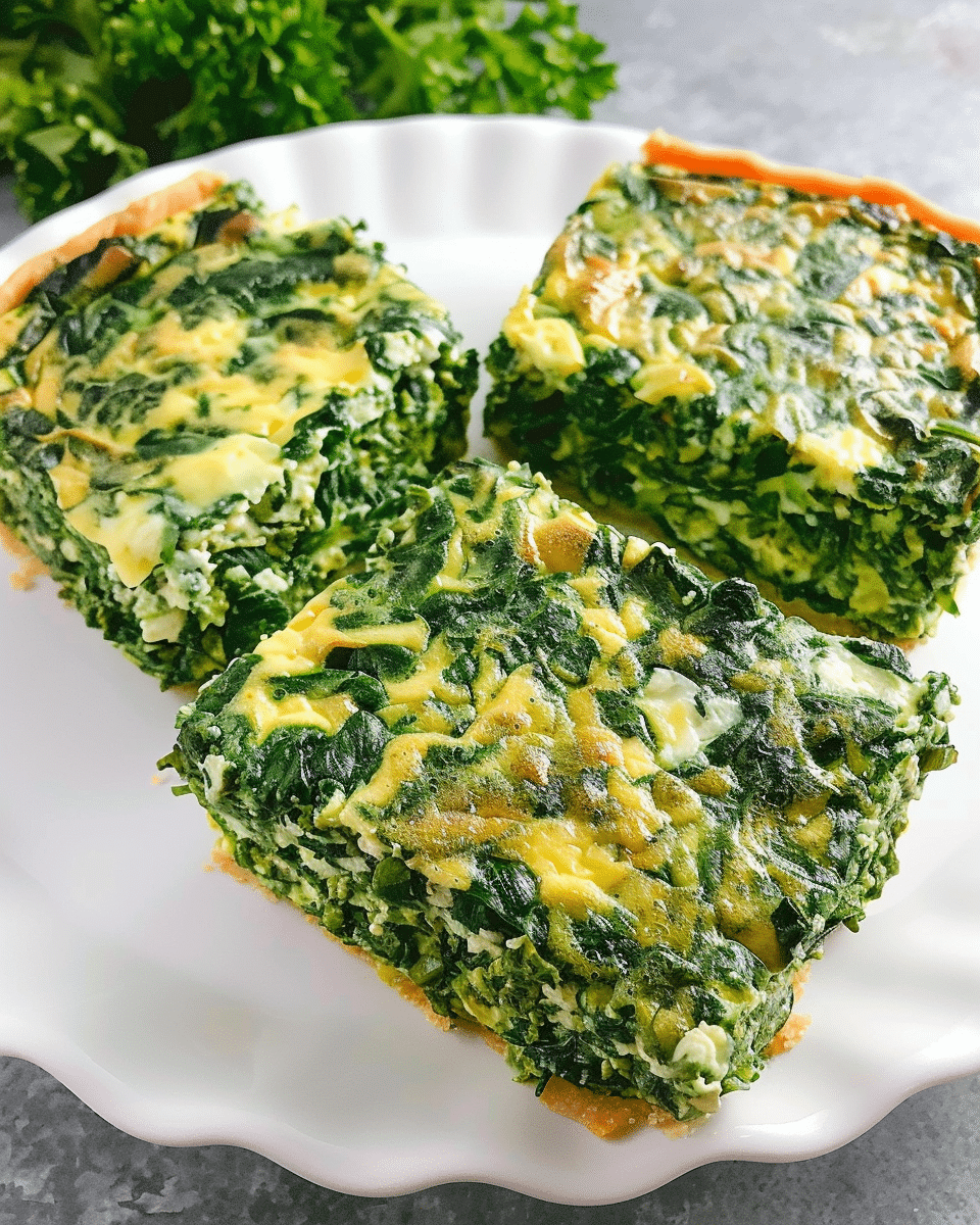 Cottage Cheese and Spinach Crustless Quiche