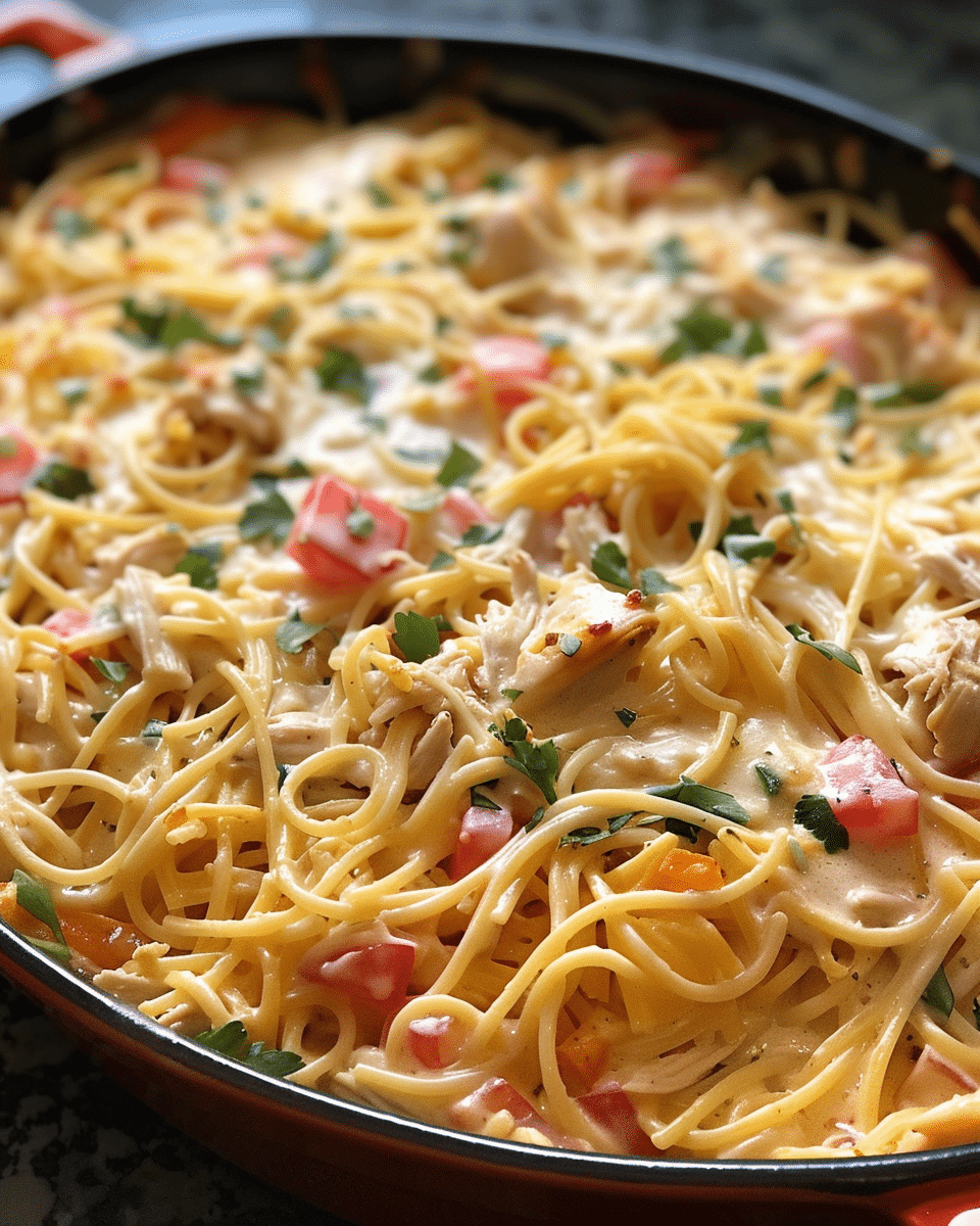 Creamy Chicken Spaghetti Casserole