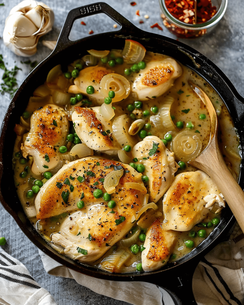 Onion Soup Gravy Chicken Skillet