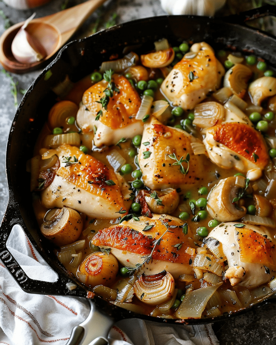 Onion Soup Gravy Chicken Skillet