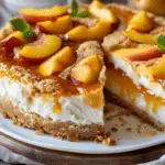 Peach Cobbler Cheesecake Delight