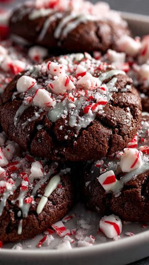 Peppermint Brownie Cookies