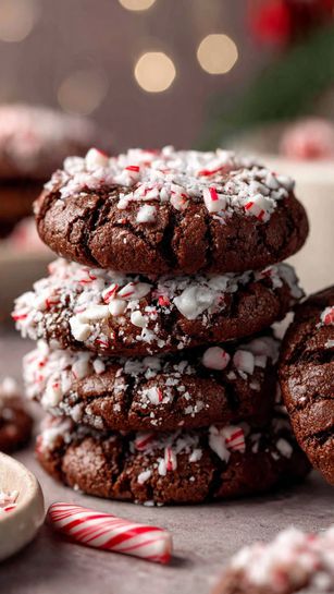 Peppermint Brownie Cookies