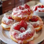 Strawberry Cheesecake Stuffed Donuts