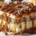 Caramel Butter Pecan Praline Poke Cake