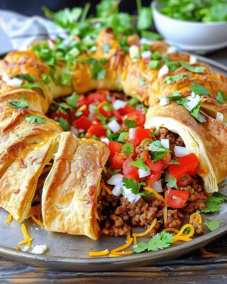 The Viral Taco Crescent Roll Ring That’ll Save Lunch