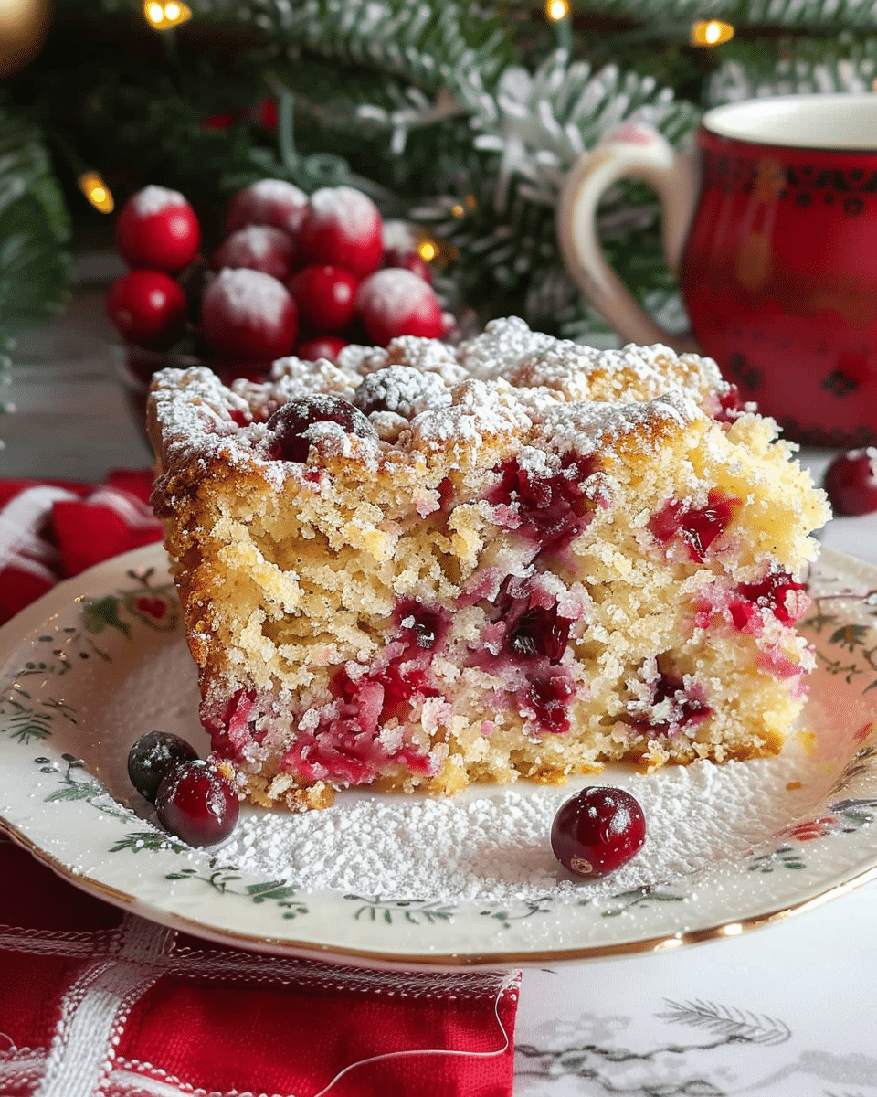 Holiday Cranberry Buckle