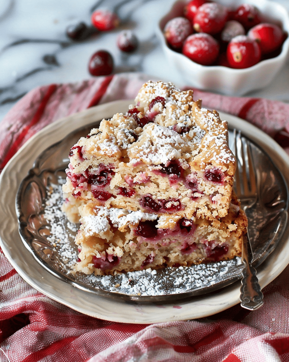 Holiday Cranberry Buckle