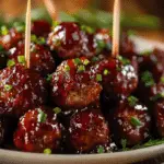 Holiday Spiced Grape Jelly Cocktail Meatballs