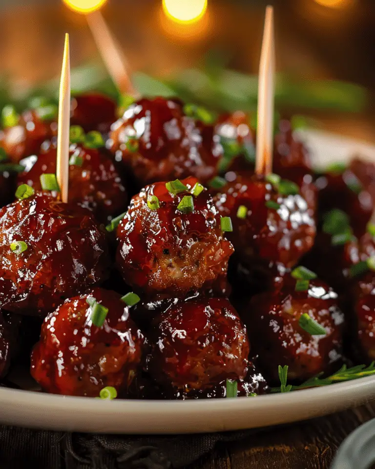 Holiday Spiced Grape Jelly Cocktail Meatballs