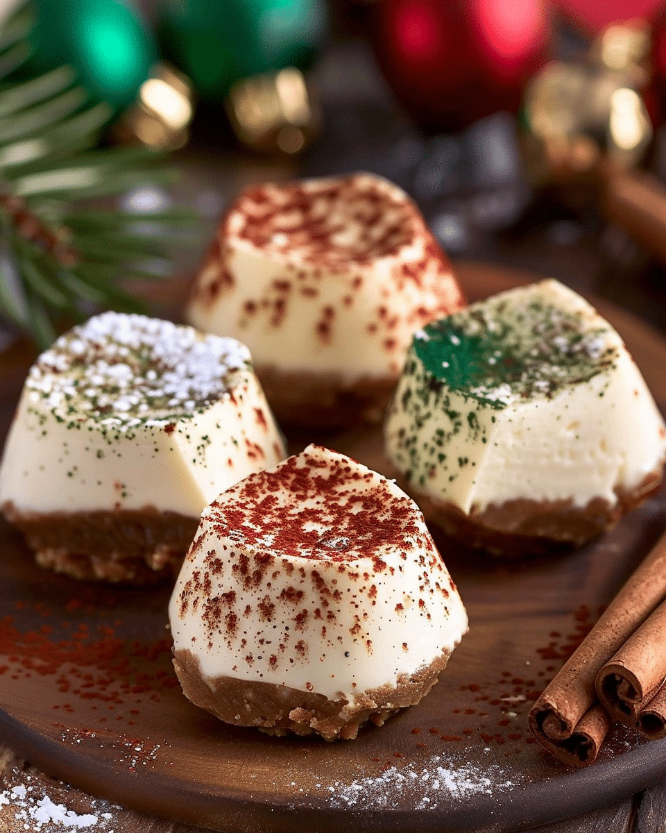 No-Bake Christmas Cheesecake Bites
