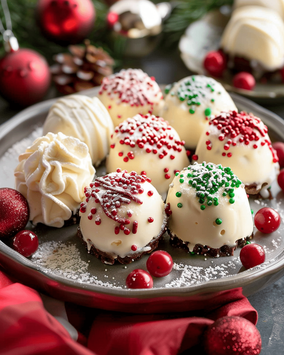 No-Bake Christmas Cheesecake Bites