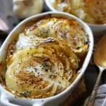 Easy Roasted Cabbage with Amazing Onion Dijon Sauce