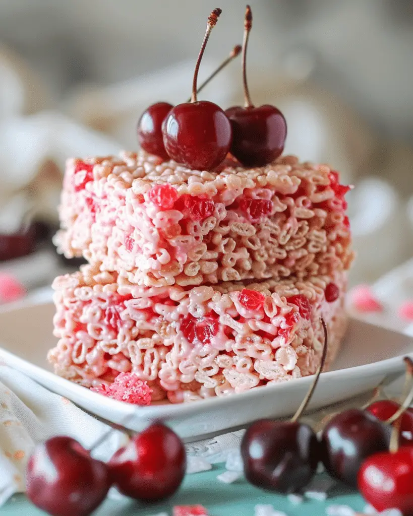 Cherry Rice Krispie Treats Recipe | All Cooked Up
