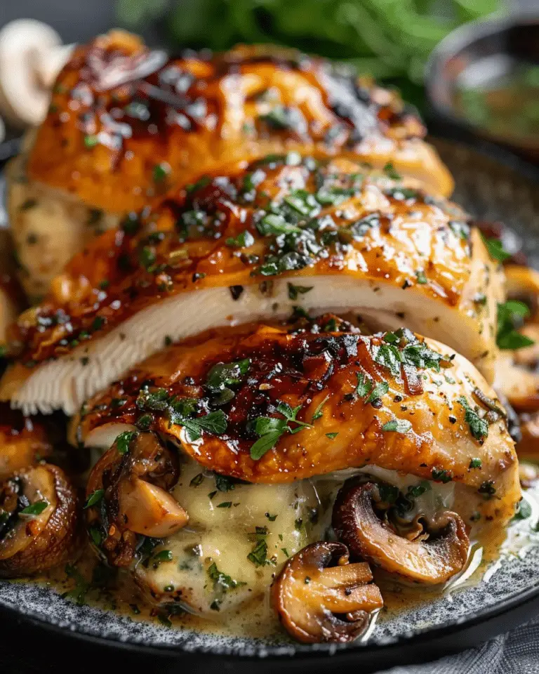 Garlic Butter Mushroom Stuffed Chicken Will Delight You!