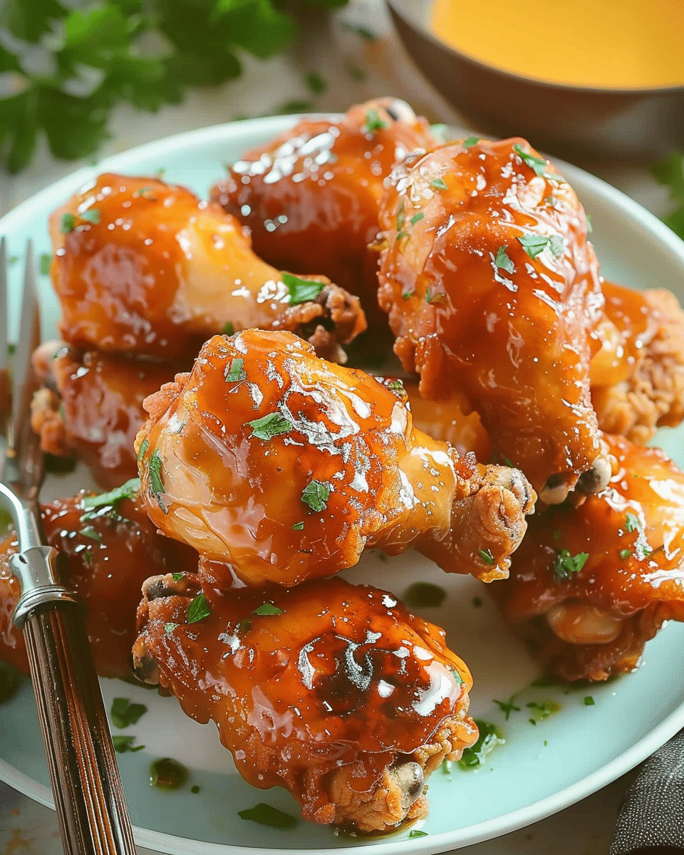 Honey Garlic Glazed Fried Chicken