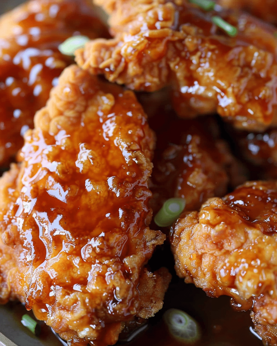 Honey Garlic Glazed Fried Chicken