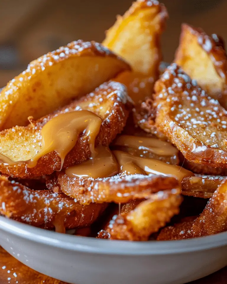 Air Fried Apple Wedges with Caramel Whipped Cream
