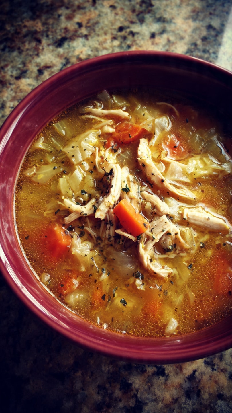 Savory Chicken and Cabbage Soup