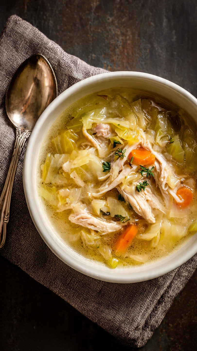 Savory Chicken and Cabbage Soup