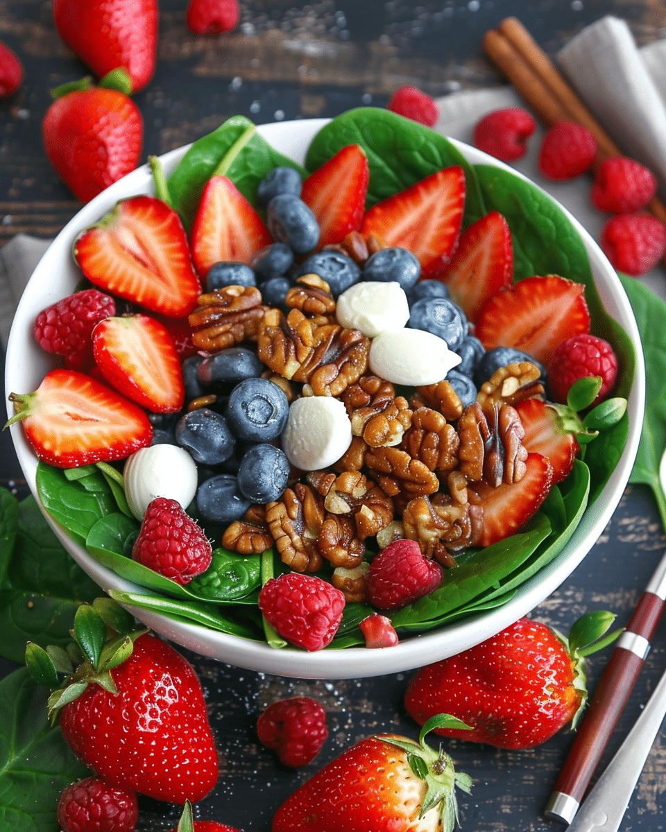 15-Minute Strawberry Spinach Salad