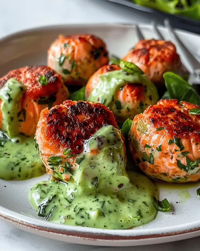 Salmon Balls with Creamy Avocado Sauce: Healthy Dinner Ideas