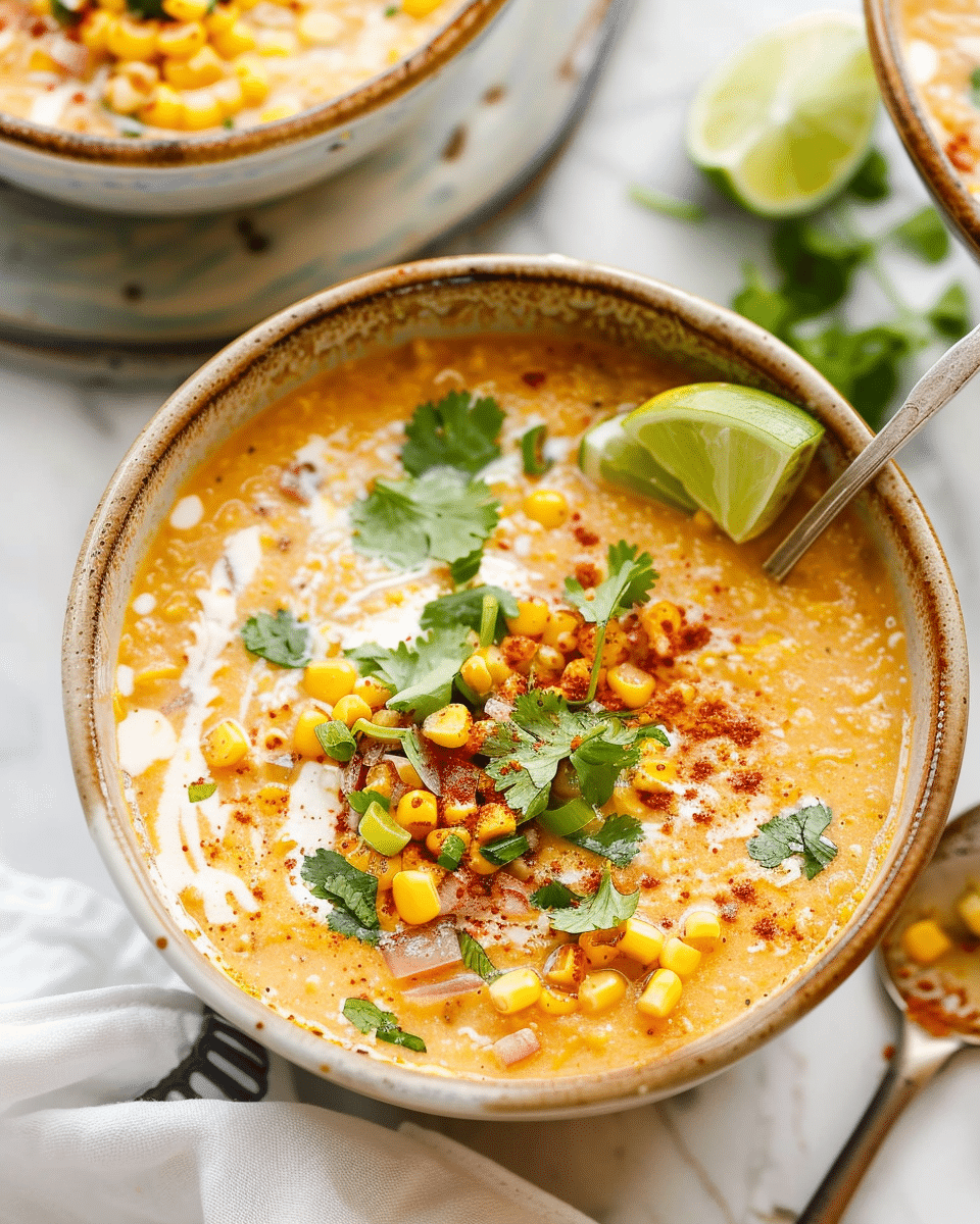 Slow Cooker Mexican Street Corn Soup