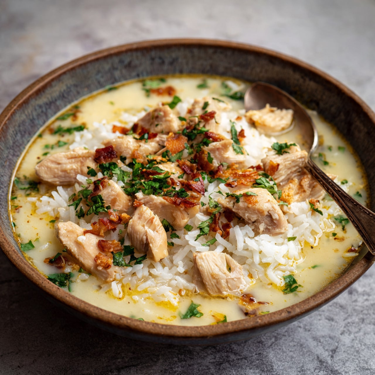 Coconut Chicken Brothy Rice: A Cozy One-Pot Delight