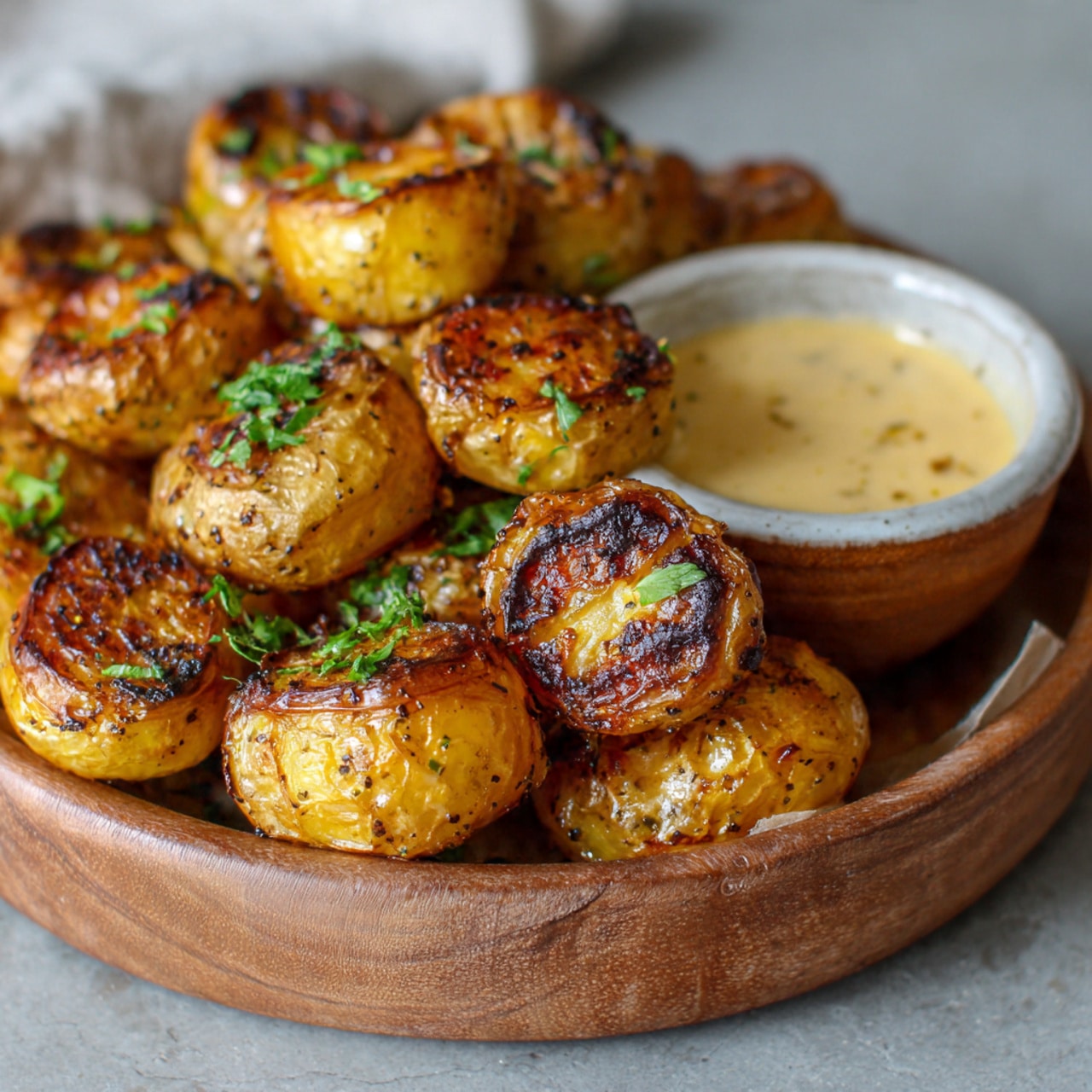 Creamy Mustard Roasted Potatoes