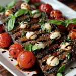 Balsamic Caprese Grilled Flank Steak