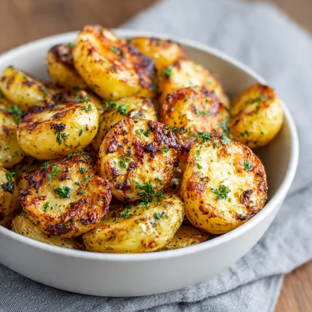 Creamy Mustard Roasted Potatoes