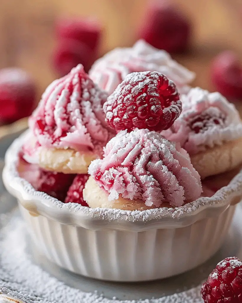 Raspberry Snow Cream Cups