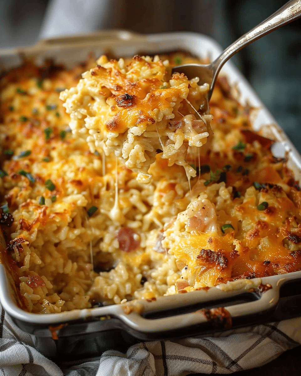 Creamy Cheesy Rice Casserole
