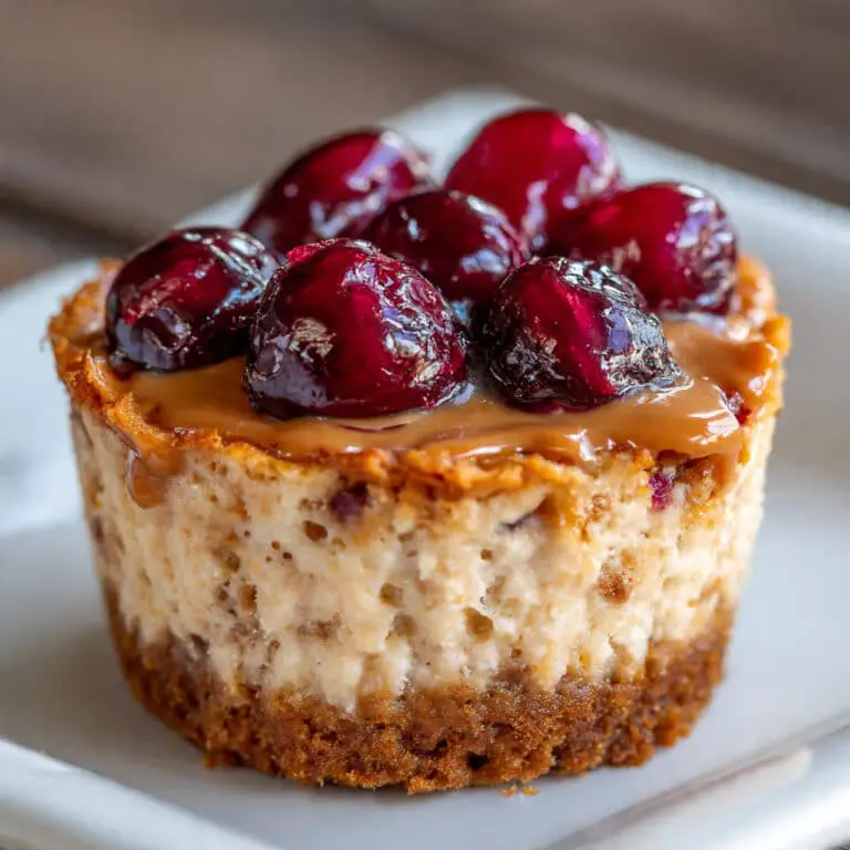Mini Cherry Peanut Butter Cheesecakes | Easy Dessert Recipe
