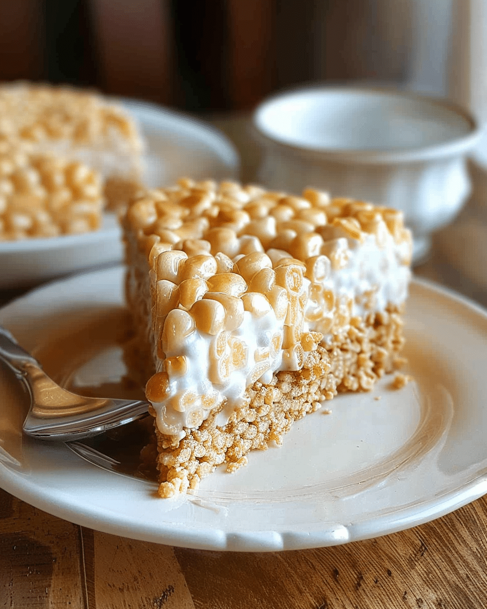 Rice Krispy Treat No Bake Cheesecake