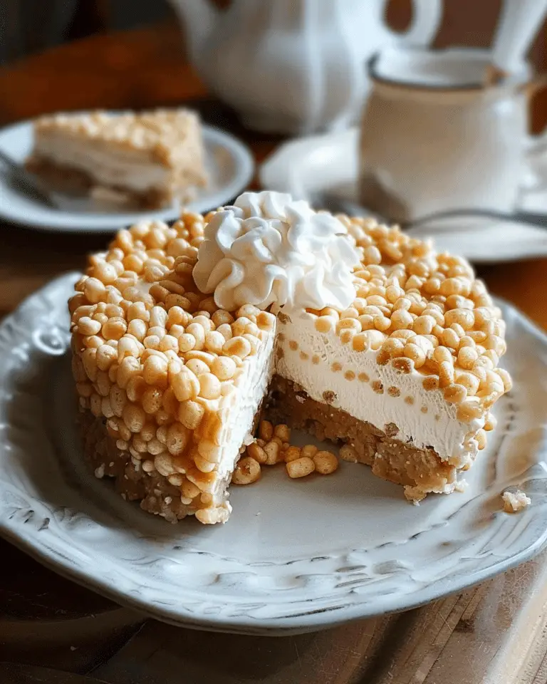 Rice Krispy Treat No Bake Cheesecake