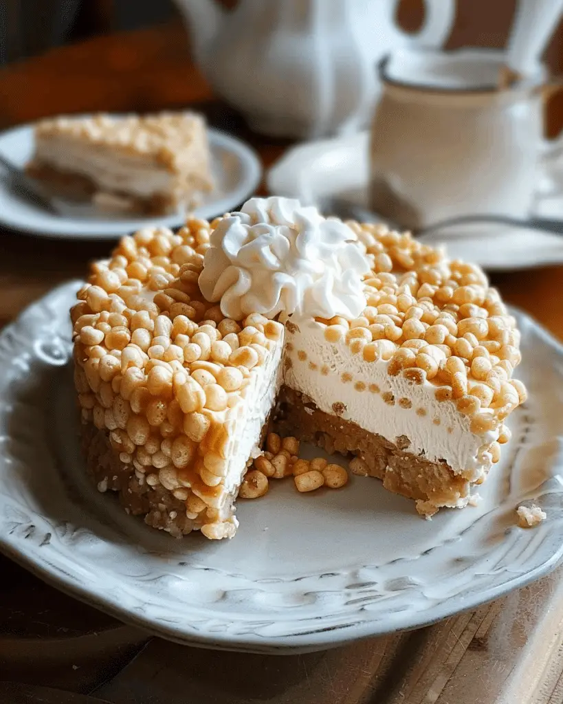 Rice Krispy Treat No Bake Cheesecake