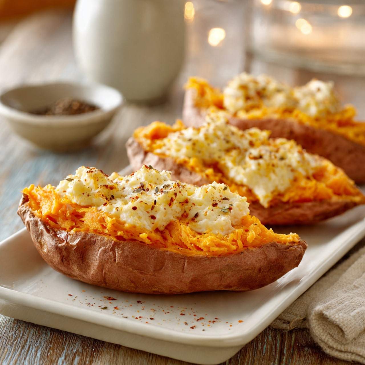 Twice Baked Sweet Potatoes