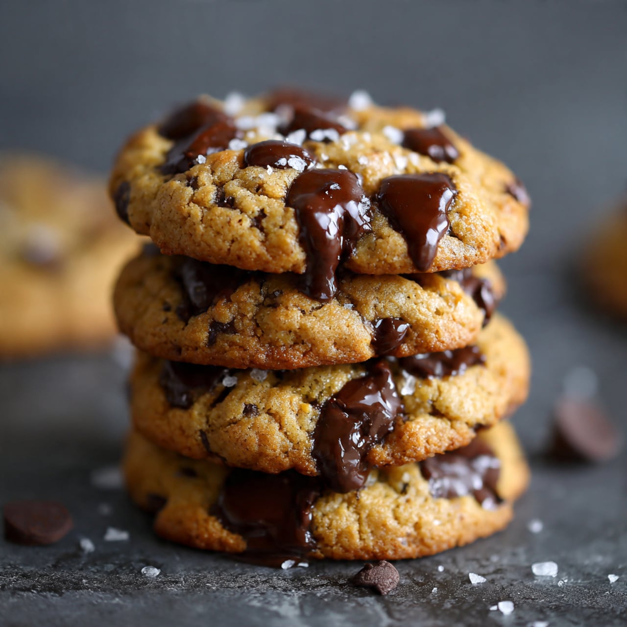 Healthy Greek Yogurt Chocolate Chip Cookies with Melty Centers