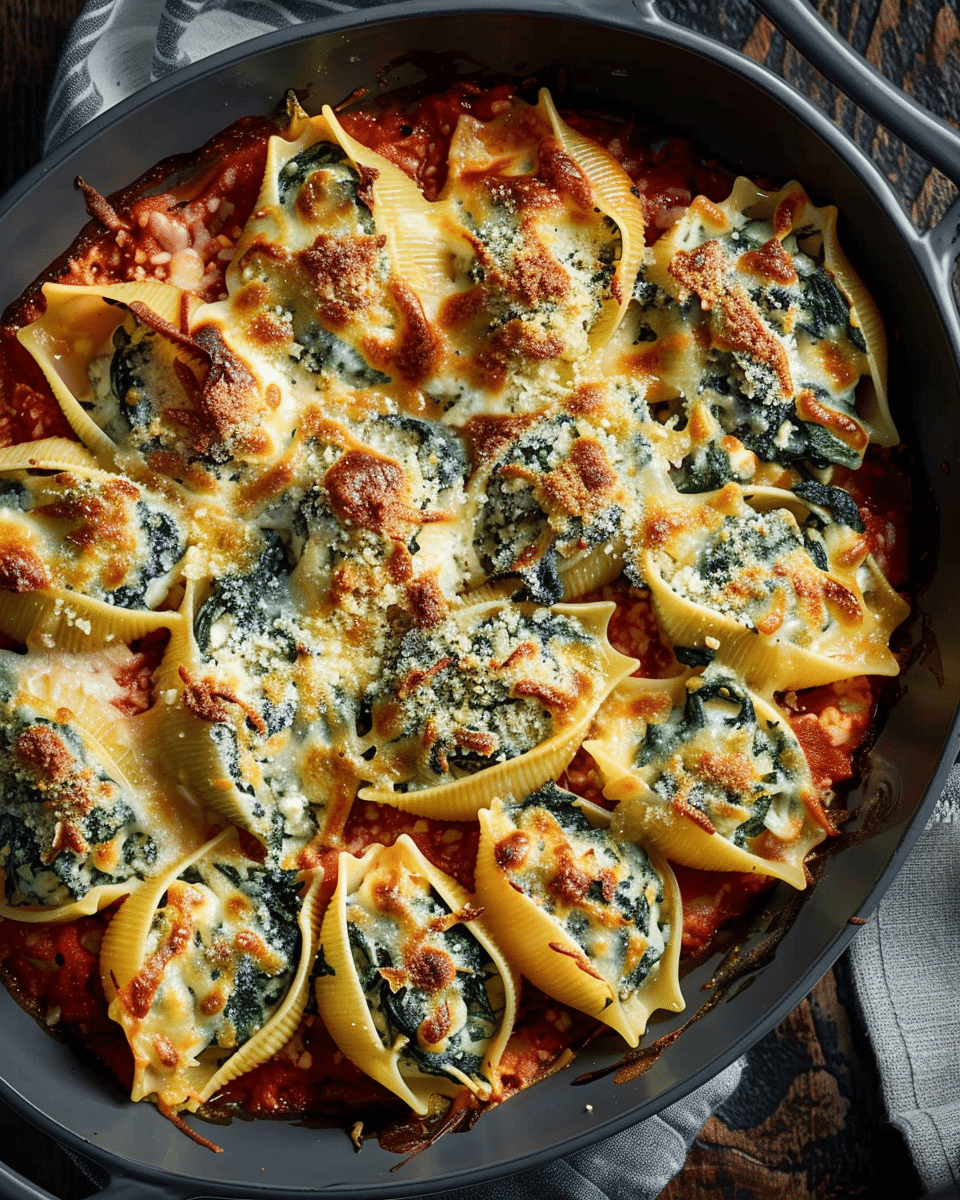Stuffed Shells with Spinach and Ricotta – A Cozy and Cheesy Vegetarian Classic