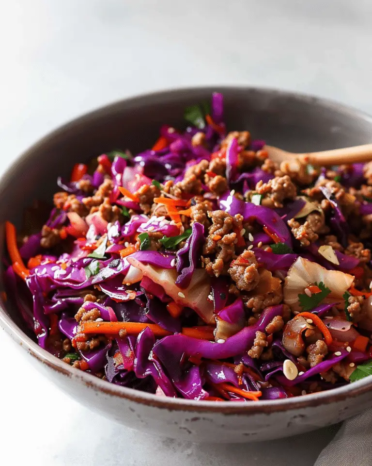 Healthy Ground Beef Cabbage Stir-Fry