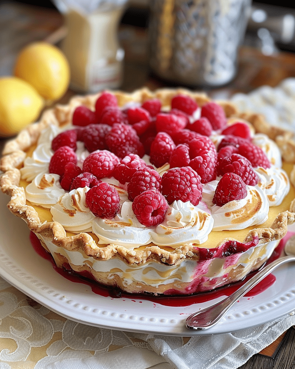 Lemon Raspberry Layered Pie – A Refreshing No-Bake Dessert Delight